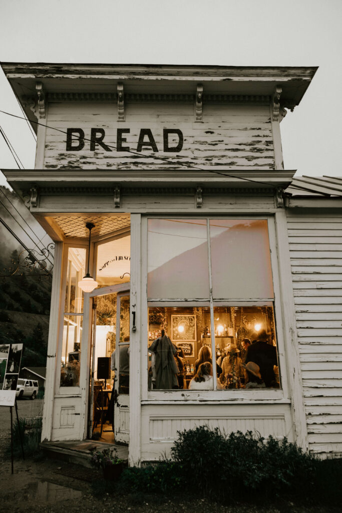 The front of Bread Bar building, location for Colorado micro weddings