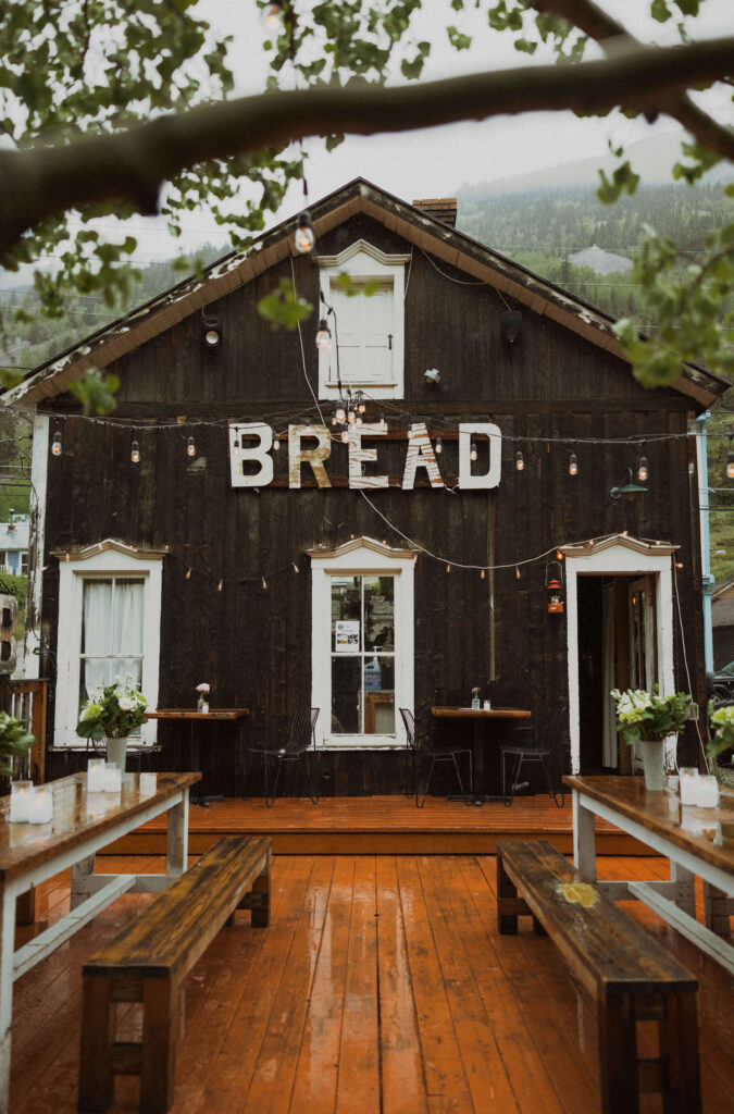 Bread Bar's back patio and location for Colorado micro weddings
