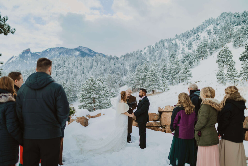elopement ceremony at Halfway House in Boulder