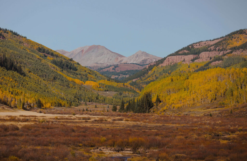 mountains at Cement Creek Ranch wedding venue in Colorado