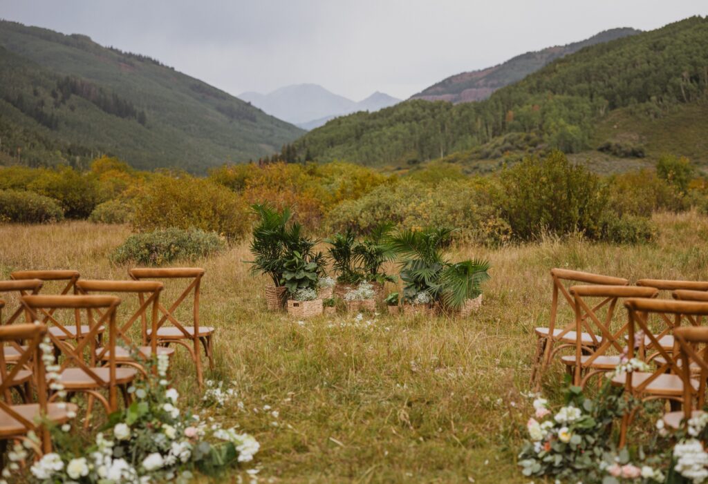 Wedding alter at Cement Creek Ranch