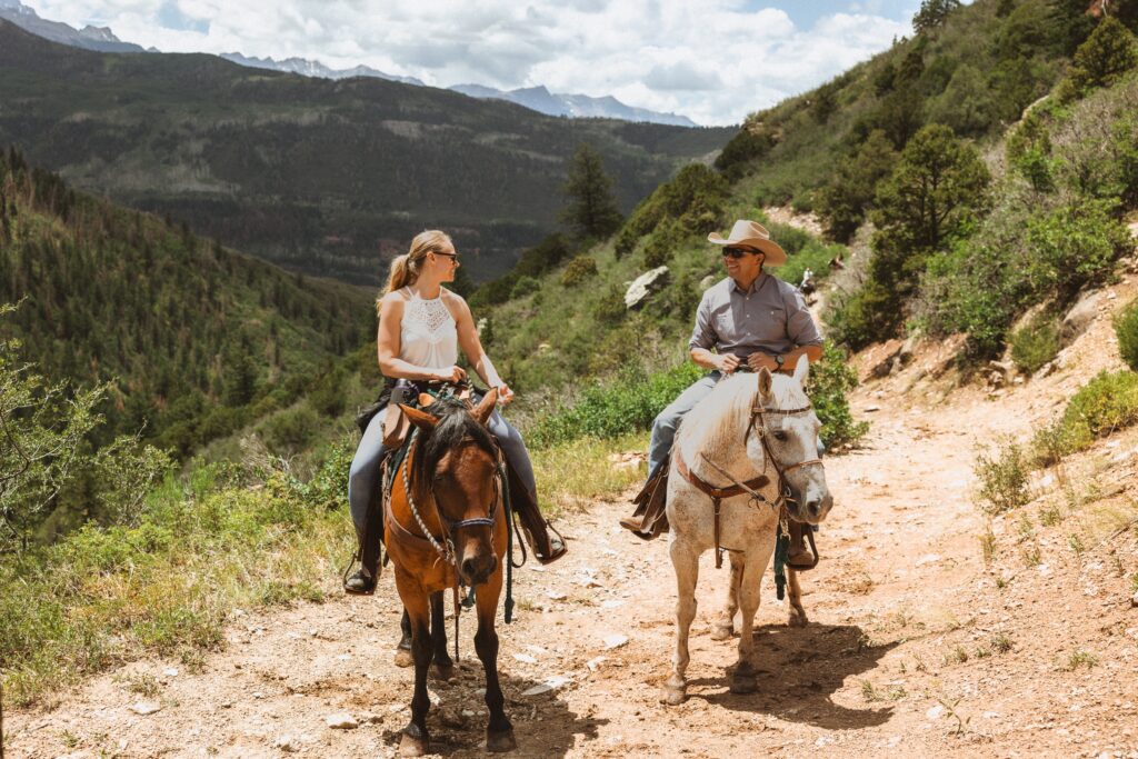 couple riding horses