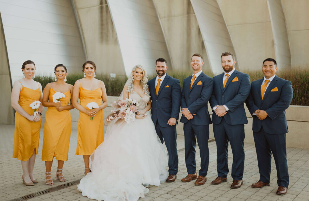 Bride and wedding party