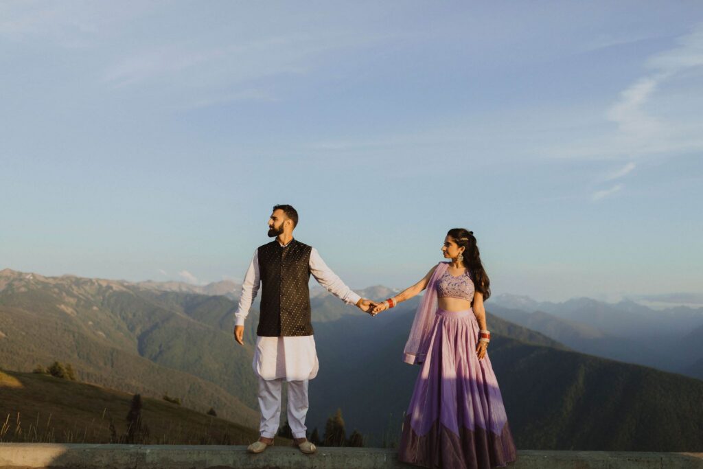 Bride and groom at Hurricane Ridge